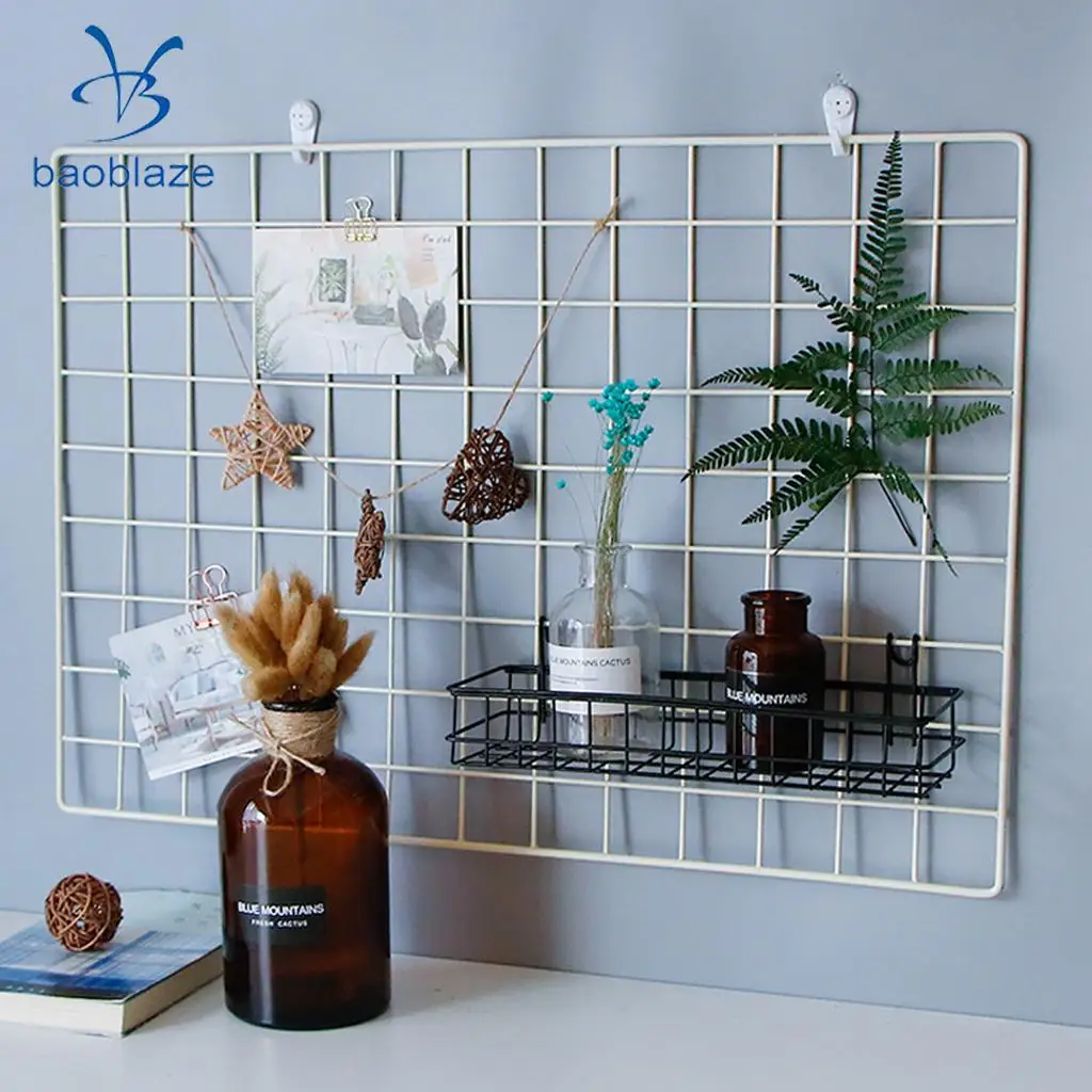 Mesh Wall Metal Wire Basket Wire Storage Shelf Rack Home Decor 30x10x5cm / 40x10x5cm