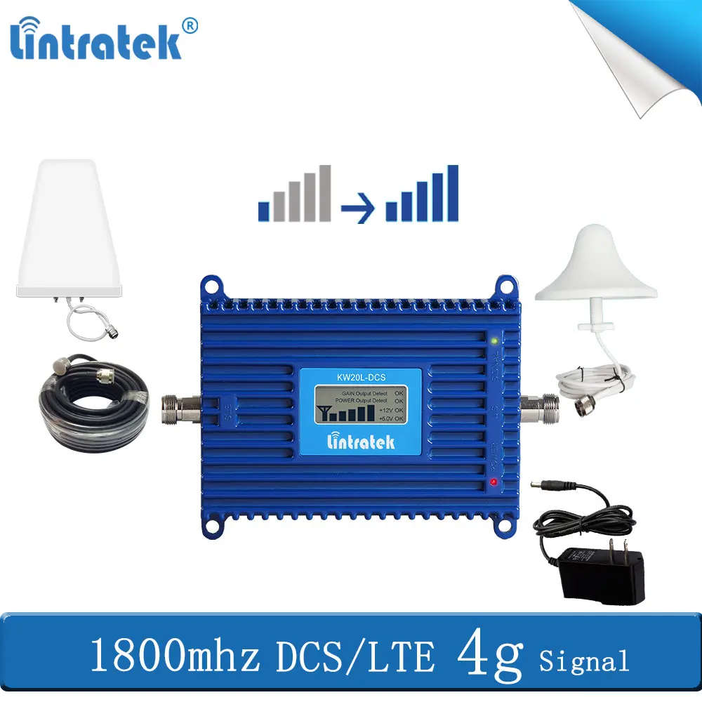 Lintratek GSM 1800 4G сеть LTE сотовый ретранслятор Усилитель мобильного сигнала МГц