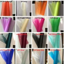 29 см x 25 м рулон легкая ткань из органзы свадебный стул лента с бантом настольные Бегуны укажите код цвета при размещении заказа