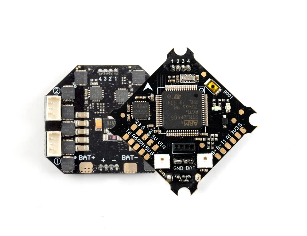 

2S F4 FC Brushless Flight Controller ESC OSD Smart Audio (No RX) with XT30 Cable for 2S Brushless Whoop Drone Beta75X TinyFrog75