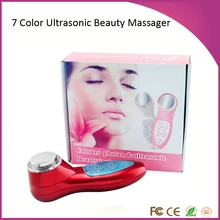 PDT 7 Colors Photon Led Skin Rejuvenation 3Mhz Ultrasound Deep Pores Cleansing Facial Beauty Massager Machine