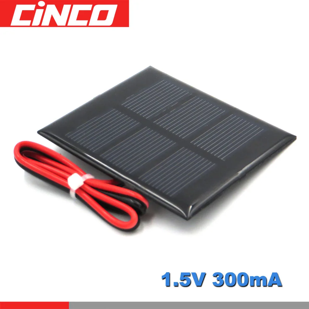 Poly Panel Solar monocrystalline Silicon 1.5V 300mA with 30cm extend cable DIY Battery Charger Module Mini Cell wire toy | Обустройство
