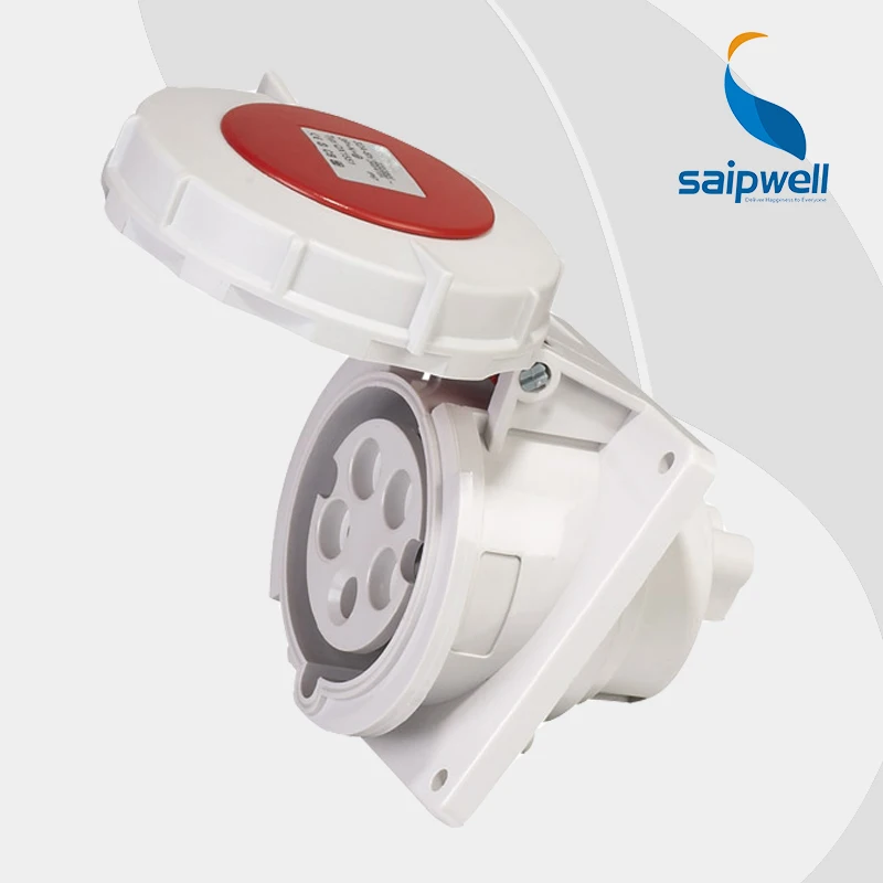 

Wholesale Saipwell connector industrial socket 5P 32A 400V Heavy Duty IP67 water / dust proof EN / IEC 60309 certificate SP1551