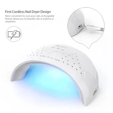 Abody 12 Вт Светодиодный УФ лампа Беспроводная Nail барабан ноготь и ногти лечения ногтей машина ногтей Книги по искусству живопись салон инструмент EU/US Plug