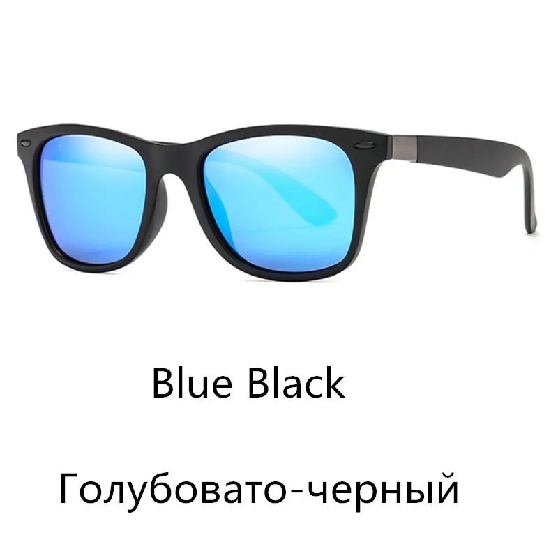 Роскошные брендовые поляризованные солнцезащитные очки для мужчин, крутые винтажные мужские спортивные солнцезащитные очки для женщин, солнцезащитные очки, очки Gafas De Sol - Цвет линз: Blue Black