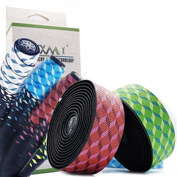 

Soft Road Bike Bar Tape 3color pattern gradient Vibration Damping Anti-Vibration EVA PU Handlebar Bar Tape Wrap +2 Bar Plug