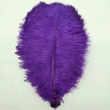 Натуральные перья страуса 15-75 см 6-30 дюймов Diy для рождественской вечеринки украшения для свадебного платья пурпурные перья страуса Шлейфы