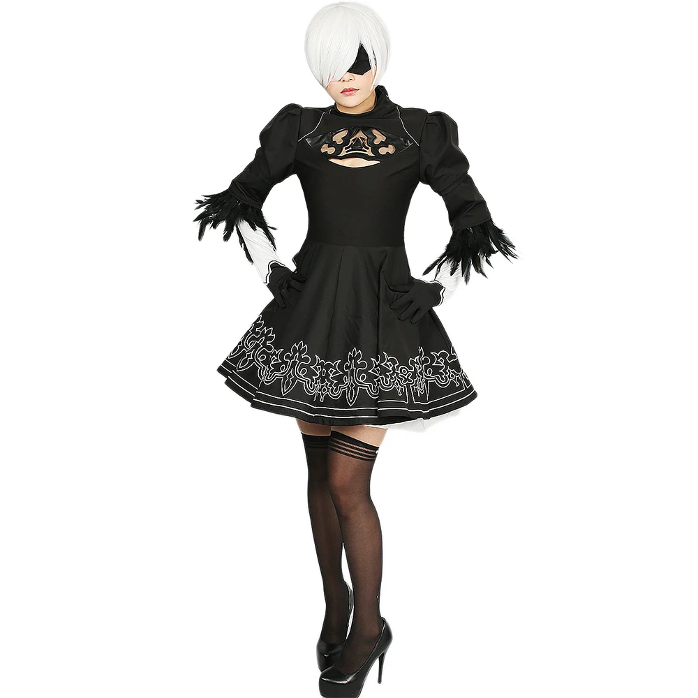 Костюм XCOSER NieR: Automata 2B для девочек сексуальные модные платья маскарадная юбка