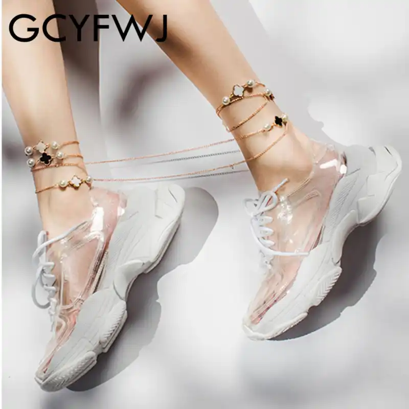 transparent sneakers womens