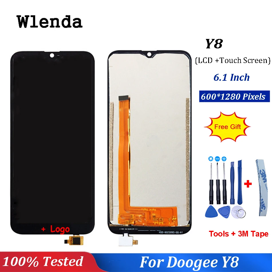 

6.1"inch For Doogee Y8 LCD Display and Touch Screen Digitizer Assembly Replacement With Tools +Adhesive For Doogee Y8 Phone
