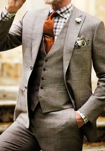

Tweed Jackets Brogues Suits /Notch Lapel Two Button Men Suits Prom/Formal/Bridegroom Suits/Weddding Suit For Men