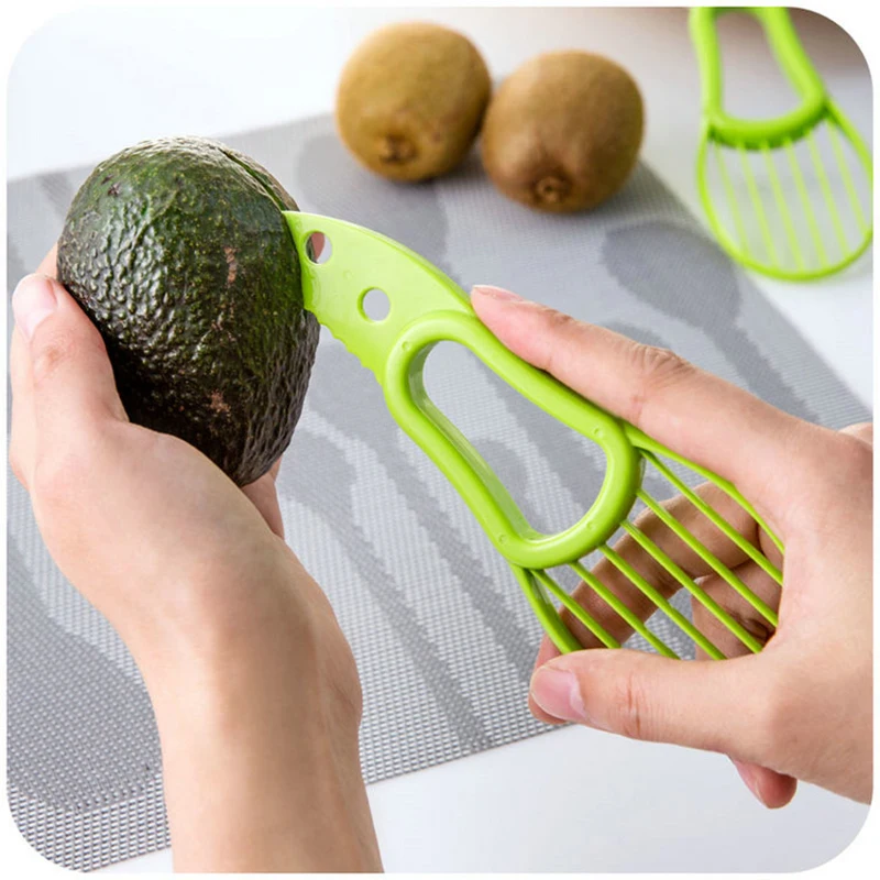 Авокадо Slicer-3-в-1 авокадо Slicer Ши нож для удаления сердцевины и нарезания масло машина для очистки фруктов от кожуры или кожицы резак сепаратор Пластик Ножи инструменты для фруктов Кухня гаджеты