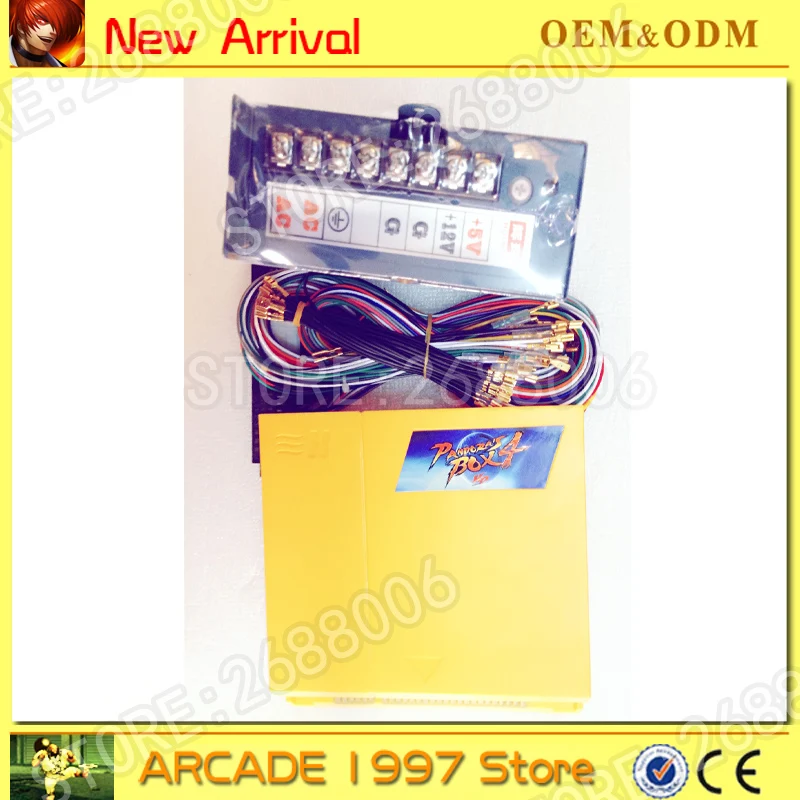 

Pandora box 4 with jamma harness +power supply VGA/CGA output 645 in 1 game board arcade jamma boards