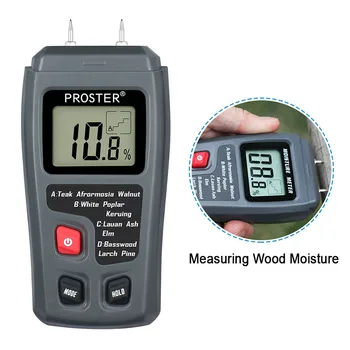 

2019 New 0-99.9% Two Pins Digital Wood Moisture Meter Wood Humidity Tester Hygrometer Timber Damp Detector Large LCD Display