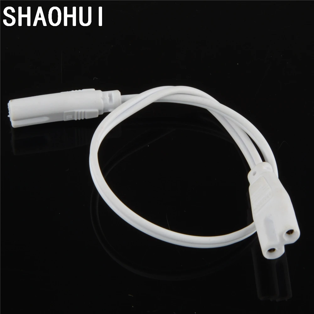 

10PCS T4 T5 LED Connector 2 pin Double-end with 300mm White Cable For T4 T5 T8 Led Tube Lamp Lighting Connecting free shipping