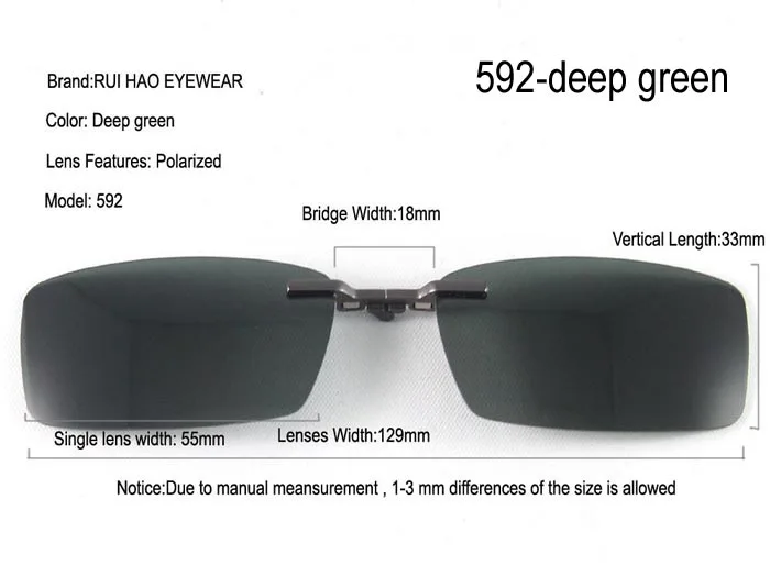 Поляризованные солнцезащитные очки на застежке с магнитным мостом, дизайнерские очки на застежке, солнцезащитные очки для мужчин и женщин, светильник, супер очки для вождения - Цвет линз: 592 deep green