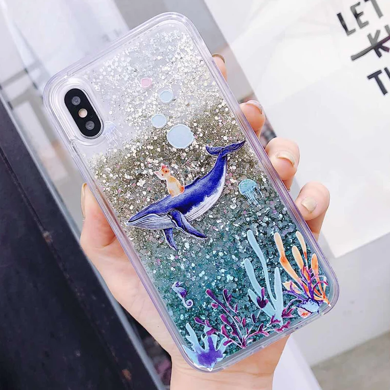 Чехол с блестками для iPhone X XR XS MAX 7 8 6 6s Plus|Бамперы| |