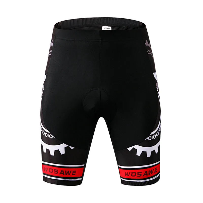 WOSAWE Spandex Men Cycling Shorts Gel Padded Bicycle Riding Shorts MTB