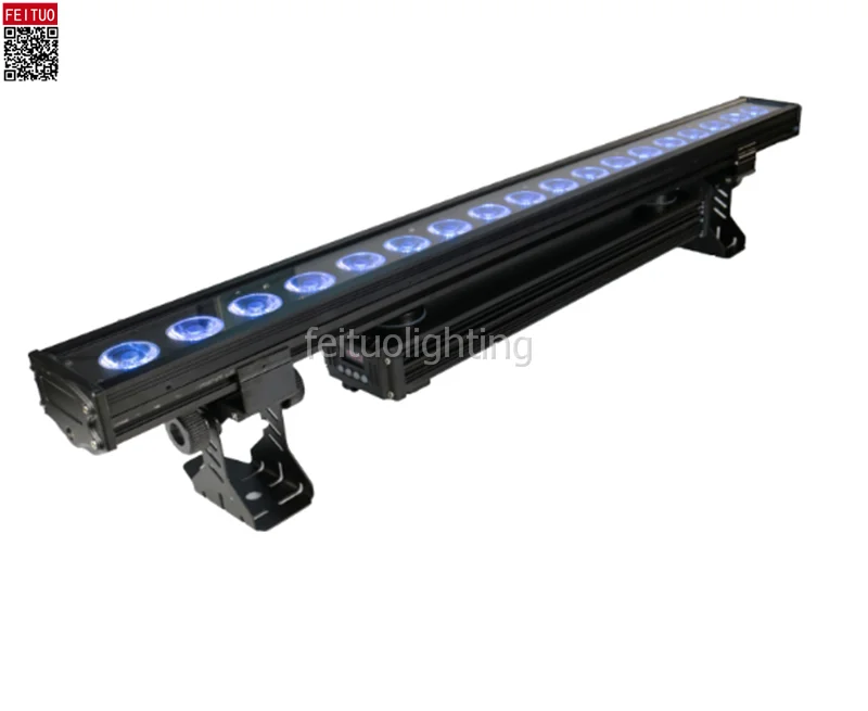 

4/lot waterproof battery led 18x18w rgbwa uv 6 in 1 wireless dmx 512 wall washer led light stage light outdoor