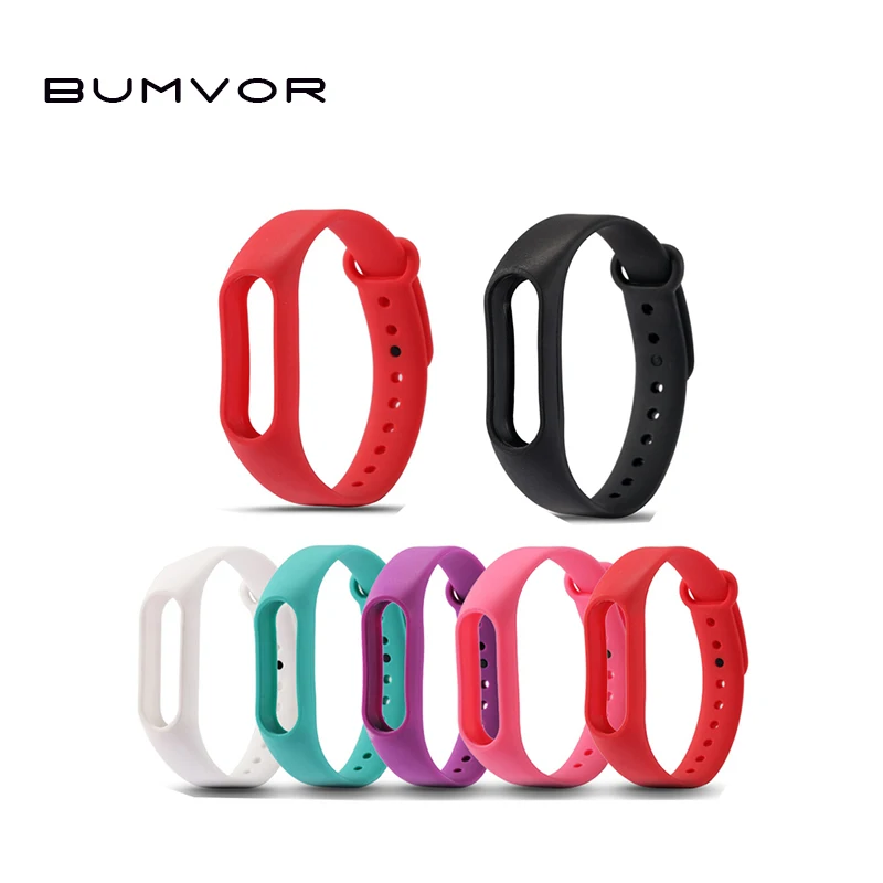 BUMVOR высококачественный цветной силиконовый ремешок для mi band 2 Xiaomi mi band 2 наручных браслета сменный ремешок для часов