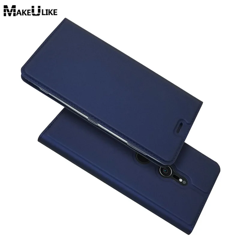 

MAKEULIKE Slim Magnetic Case For Sony Xperia XZ2 Flip Cover PU Leather Phone Bags Cases For Sony XZ2 H8216 H8266 H8296 Coque