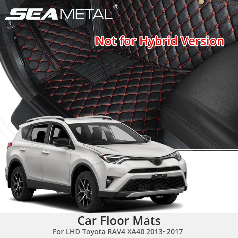 Lhd トヨタ RAV4 iv XA40 2017 2016 2015 2014 2013 車のフロアマット RAV-4 敷物自動スタイリングカスタムレザーアクセサリー