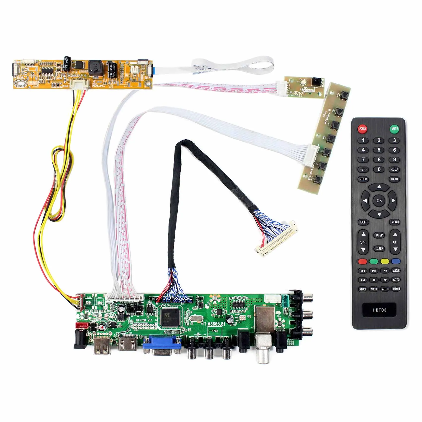 

HDMI VGA AV USB ATV DTV LCD Board Work for 23.6 inch 1920x1080 WLED backlight LCD: V236H1-LE2 V236H1-LE4 M236H3-LA2 M236H3-LA3