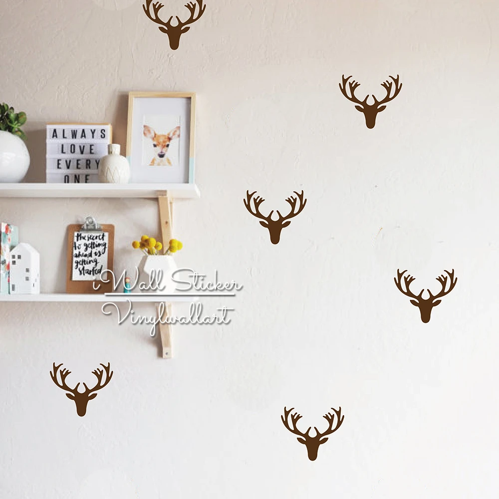 Deer Wall Sticker, Lovely Deer Wall Decal, Diy Animal Wall Sticker For