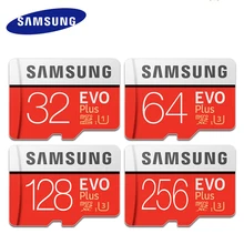Карта памяти samsung EVO UHS-3, 256 ГБ, 128 ГБ, 64 ГБ, U3, Micro SD карта, 32 ГБ, U1, C10, флеш-карта TF, карта памяти Microsd, высокая скорость для 4K
