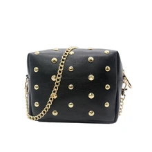 Femmes Messenger Sacs 2016 Nouveau Rivet Épaule De La Chaîne Sacs Femmes En Cuir Partie Bandoulière Sac À Main Pour Dames