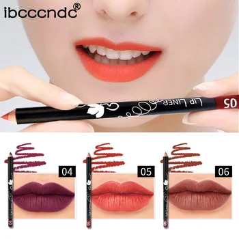 

Ibcccndc matte lip liner pencil sexy red gold purple lipstick pen waterproof long lasting nude makeup lipliner tattoo pen IB003