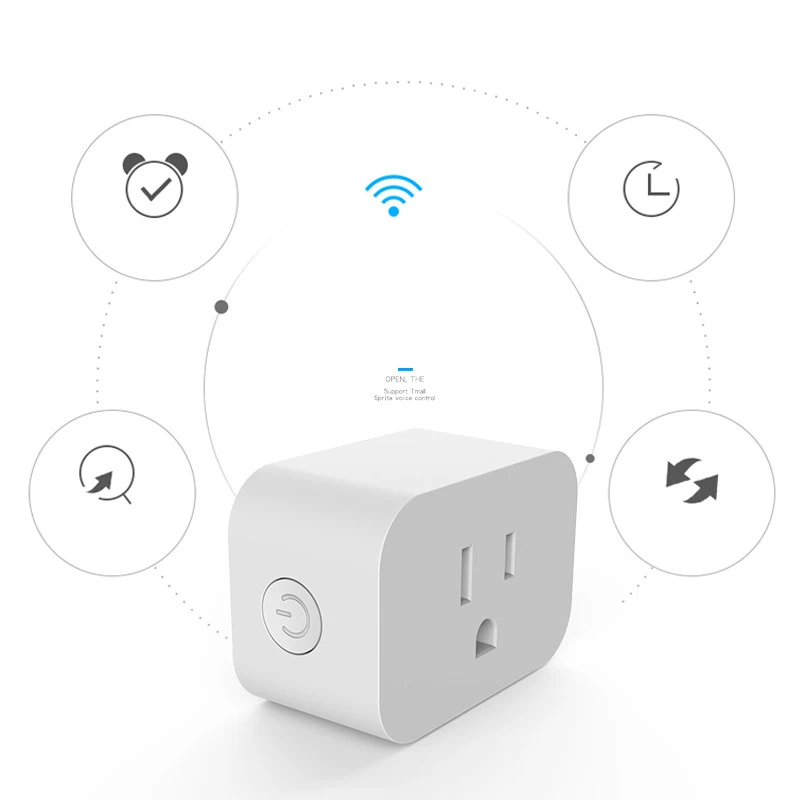 

Wireless Wifi Remote Control With Alexa,Timing On/Off The Power,For Smart Google Home Electric Mini Socket(Us Plug)