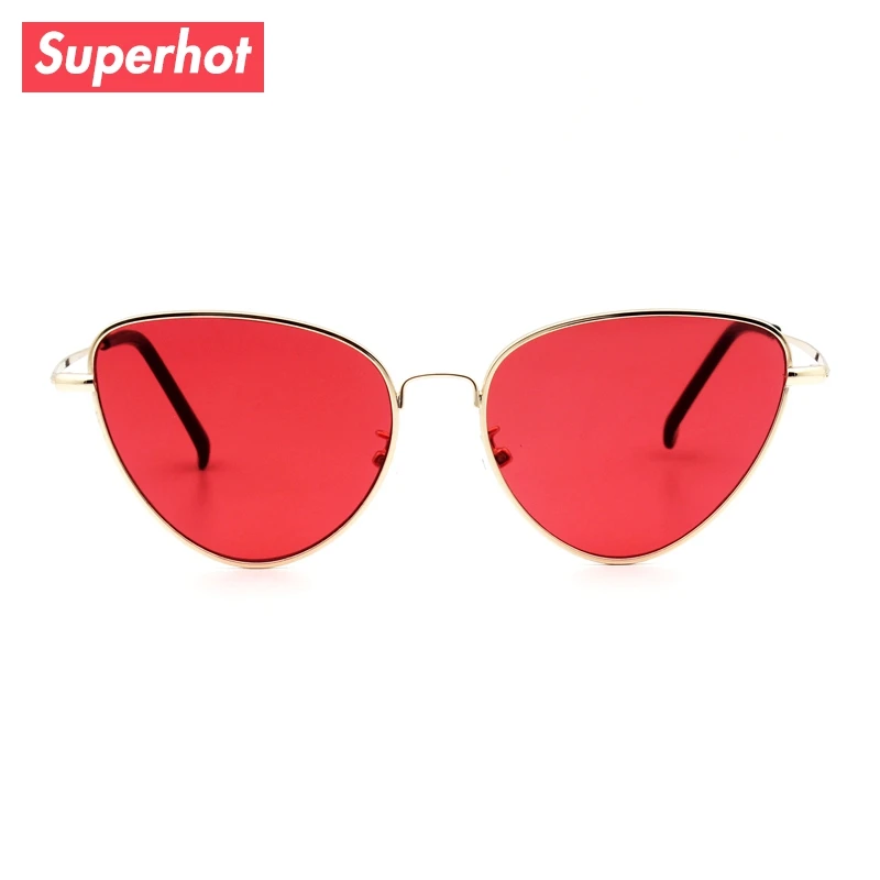 

Superhot Eyewear - Fashion Cat Eye Sunglasses Women Brand Designer Sun glasses cateye Shades Cute Red Tinted Lenses UV400 30625