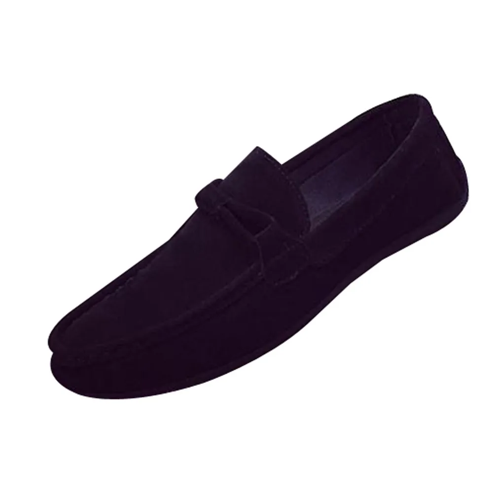 

Men Casual Suede Loafers Black Solid Leather Driving Moccasins Gommino Slip on Men Loafers Shoes Male Loafers Big Size 39-44