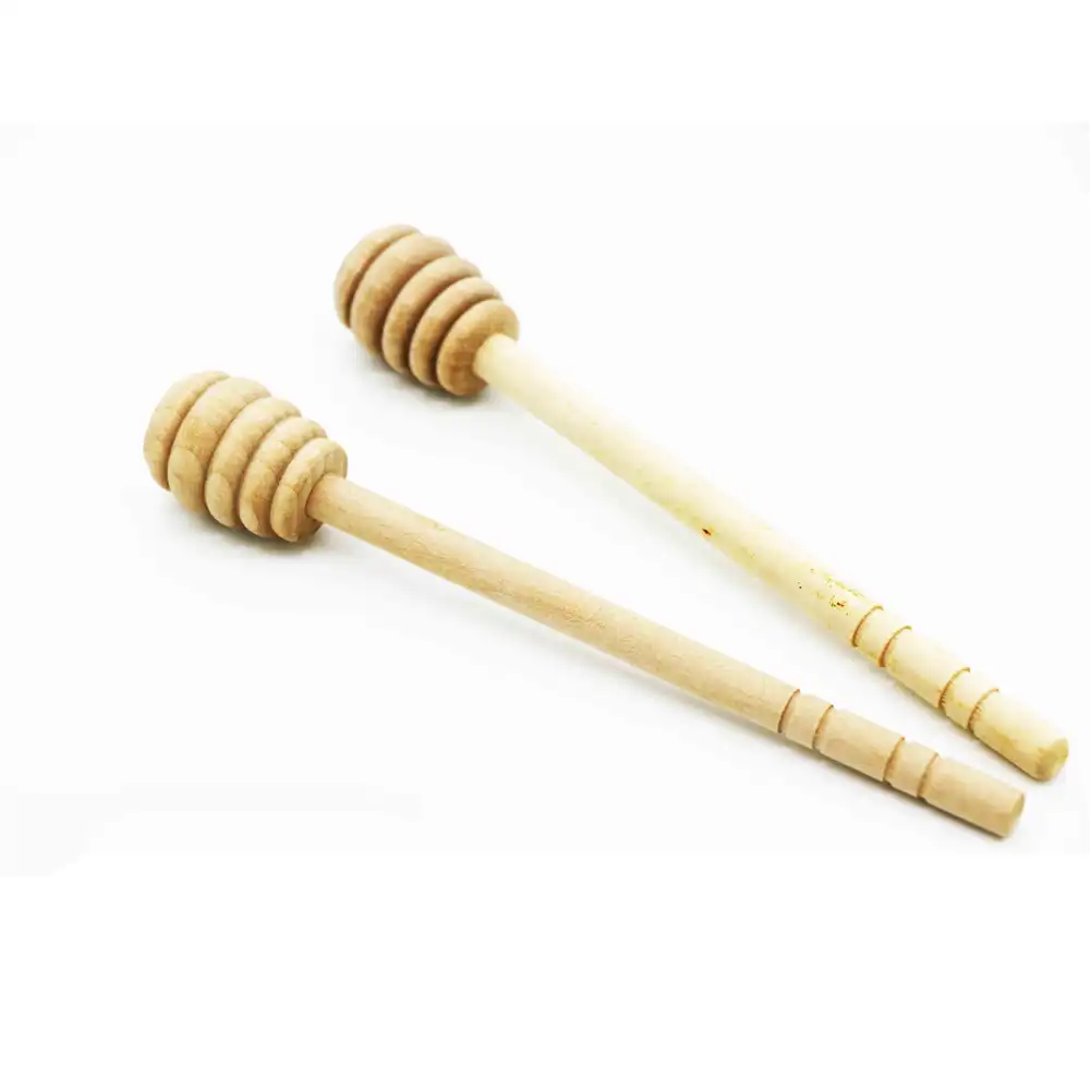 Ausla Cuchara Agitadora de Miel 50pcs Varilla de Agitaci/ón de Madera Palo Agitaci/ón para Miel Dispensaci/ón Recogida Agitaci/ón 10CM