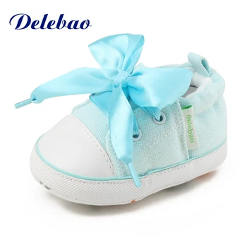 

Delebao Fresh Style Lace Lace-up Baby Shoes Autumn/Spring Cotton Soft Sole Toddler Shoes For 0-18 Months Newborn First Walkers