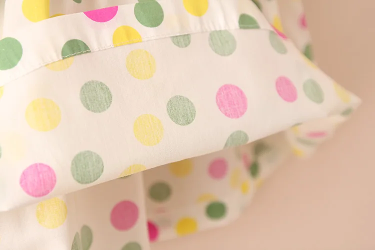 2018 Summer 2-10 Years Beautiful Pretty Sweet Children Baby Kids Pleat Short Fly Sleeve Party Prom Polka Dot Dresses For Girls (21)
