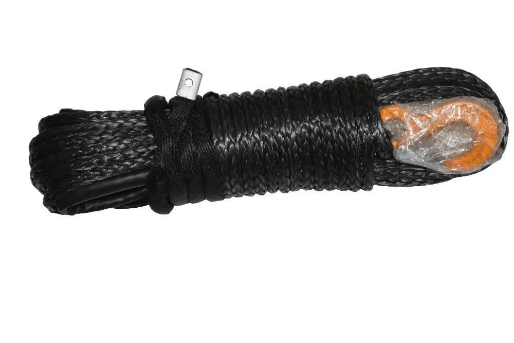 Free Shipping Black 10mm*30m Synthetic Rope,ATV Winch Cable,UTV Winch