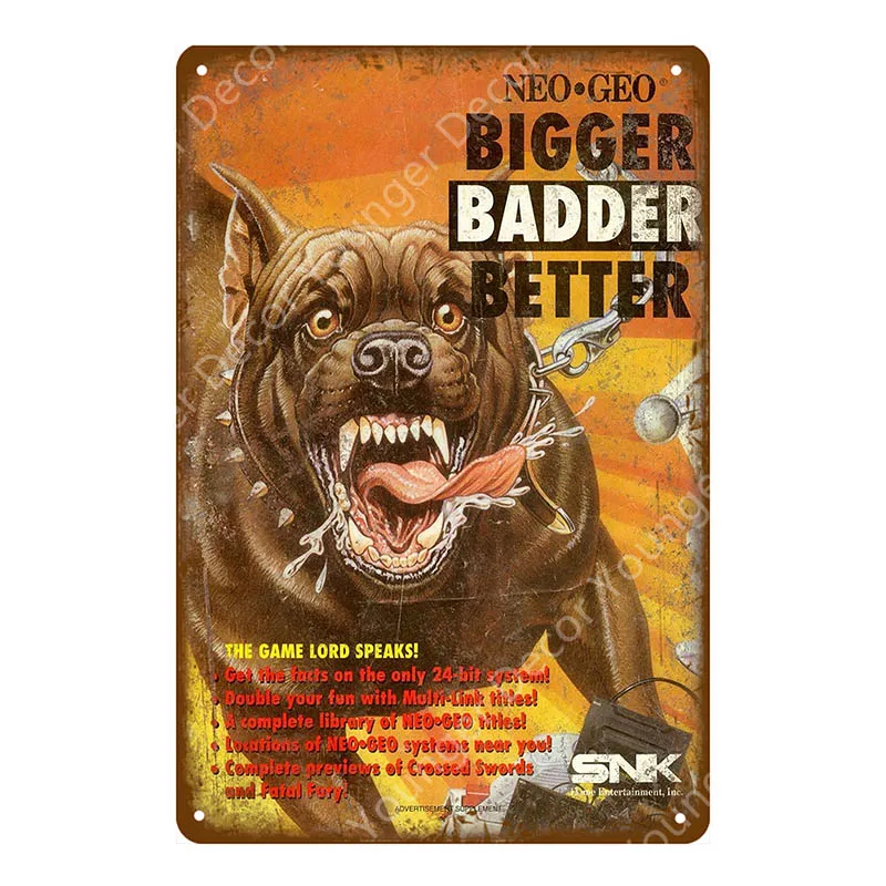 YD6369D Классический игровой плакат геймер, настенные наклейки для детской комнаты, игровой центр, украшение дома, винтажная художественная живопись, табличка, металлические знаки - Цвет: YD6369D