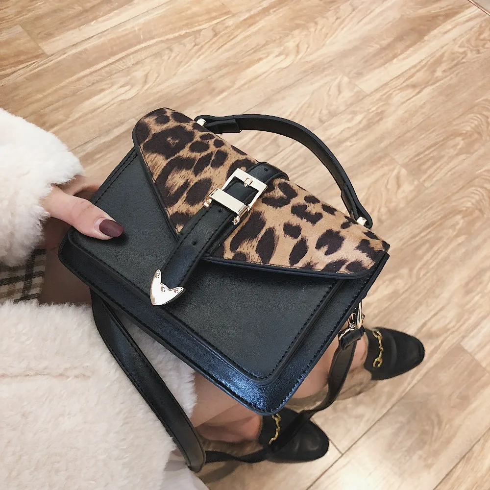 

Leopard Small Crossbody Bags For Women 2019 Tiger Animal Pattern Handbags Laides Shoulder Bag With Belt Decoration Female Bags