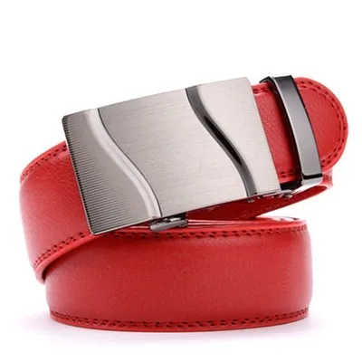 New Arrival Famous Designer Red Belts Men High Quality Male Brand genuine Leather Belts for Men ...