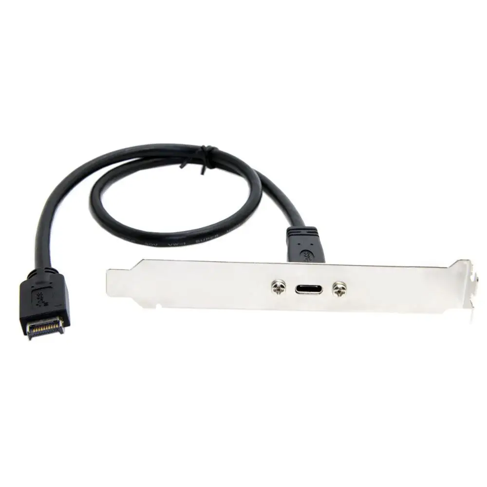 USB 3.1 Front Panel Header to Type-C Female Extension Cable 40cm with Screw