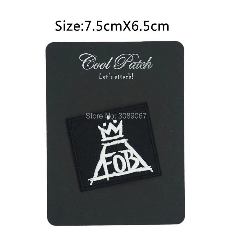 

FALL OUT BOY Rock Punk retro applique iron on patch Metalcore heavy metal Metal Core music band sew on Biker Vest badge