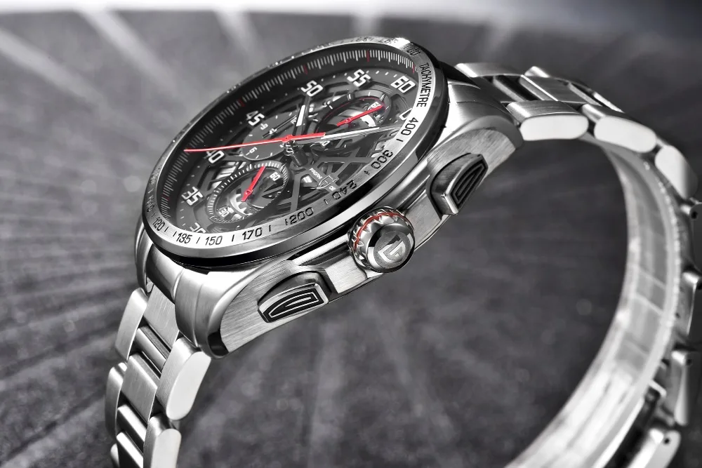 Топ люксовый бренд Мужские часы PAGANI Дизайн спортивный хронограф водонепроницаемые кварцевые часы из нержавеющей стали часы Relogio Masculino