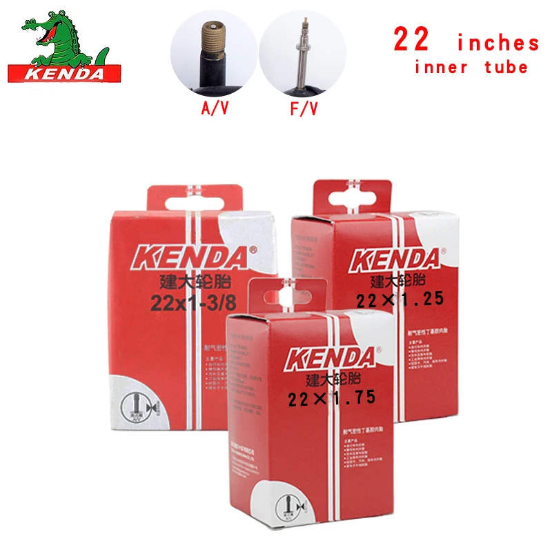 Kenda Bicycle Inner Tube 22 inches 24*1-3/8 1.25 1.5 1.75 1.9 AV FV BMX foldable Bike Tire Cycling rubber Tire Rubber Tube Parts