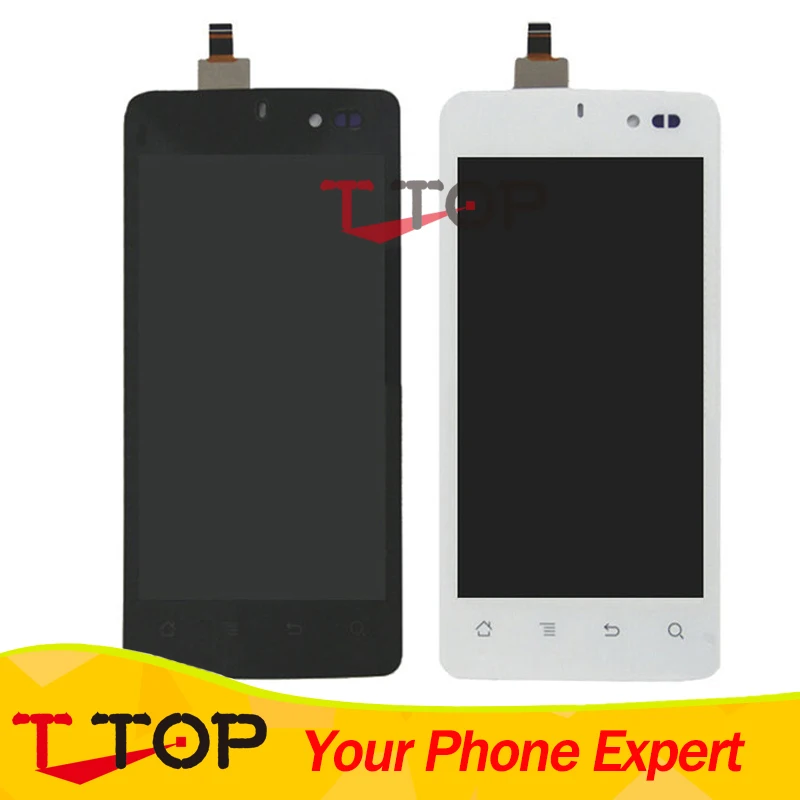 LCD Digitizer Replacement For Highscreen Omega Q LCD Display And Touch Screen Panel Black White Color