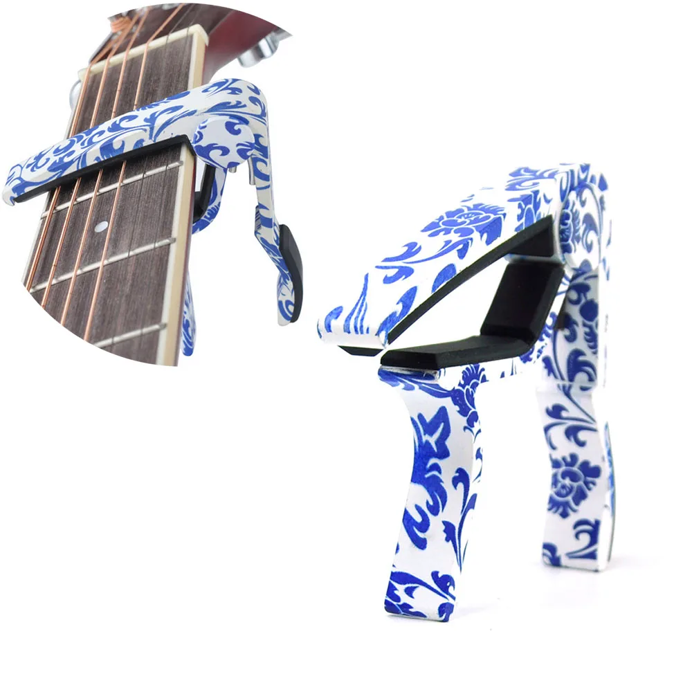 

Guitar Capo Quick Change for 6-String Guitars Blue and White Chinese Pattern