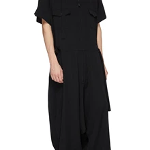 Новая мода мужской индивидуальный подиумный показ комбинезон мужской Свободный Повседневный оснастки комбинезон певица костюмы