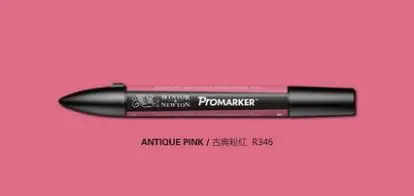 Winsor& Newton ProMarkers двухконцевые графические маркеры профессиональные ручки для дизайна красные и оранжевые - Цвет: antique pink