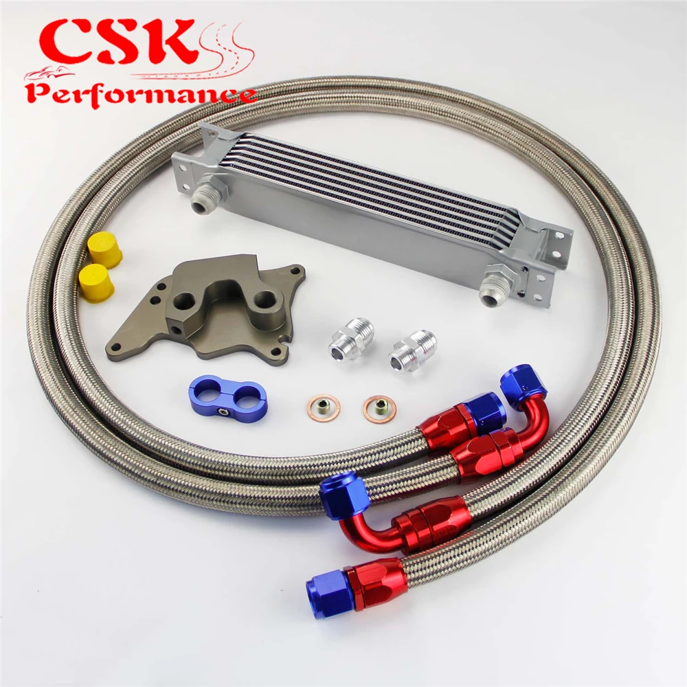 7 Row 248mm AN10 British Oil Cooler Kit Fits For BMW Mini Cooper R56